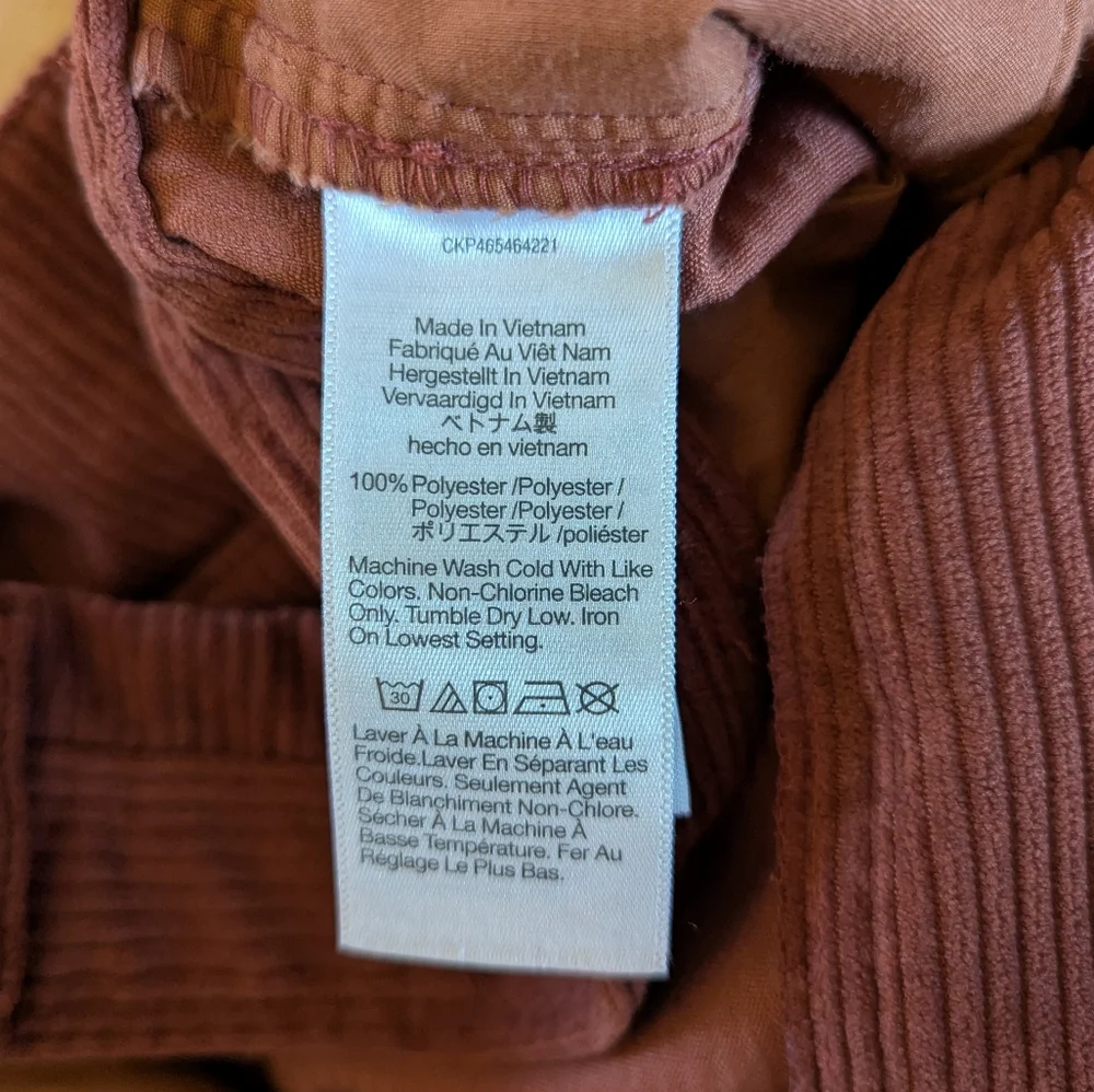 Madewell Corduroy High-Rise Tapered Pants Size 10 Dusty Redwood - Picture 11 of 15